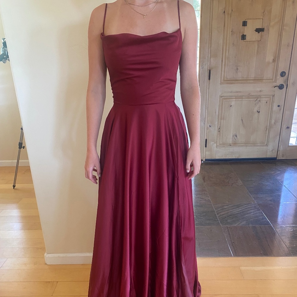 Burgundy Long Dress